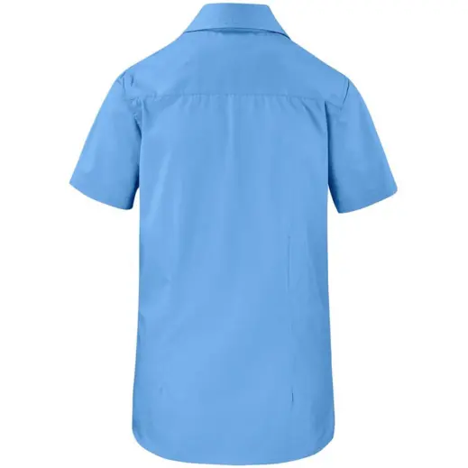 Ladies Short Sleeve Empire Shirt Sky Blue Back